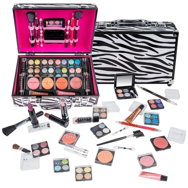 SHANY Zebra-print Aluminum Carry All Makeup Train Case