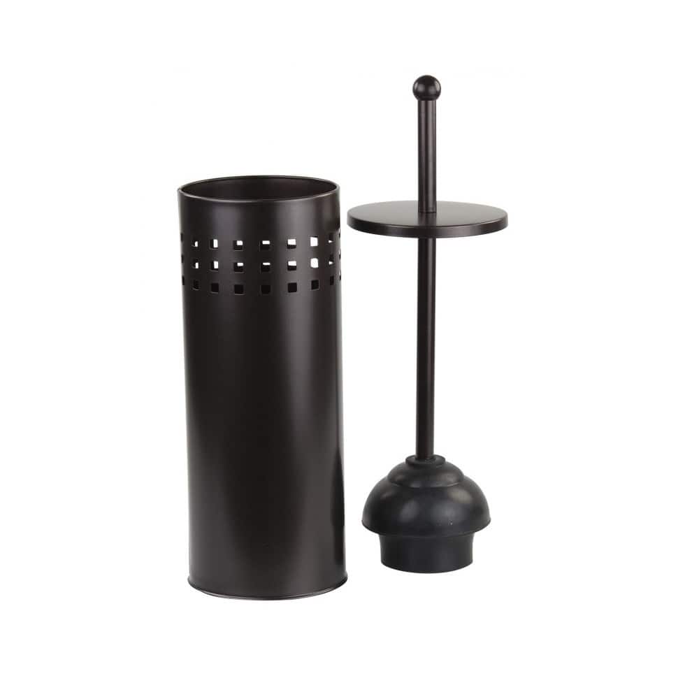 Home Basics Bronze Toilet Plunger with Holder
