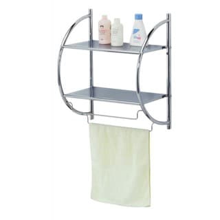 2 tier glass bathroom shelf