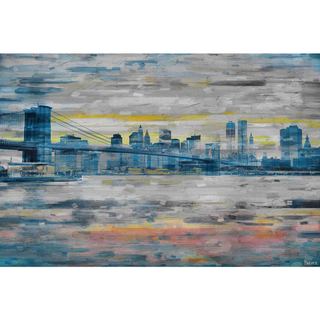 Parvez Taj 'Bridge Skyline' Canvas Art