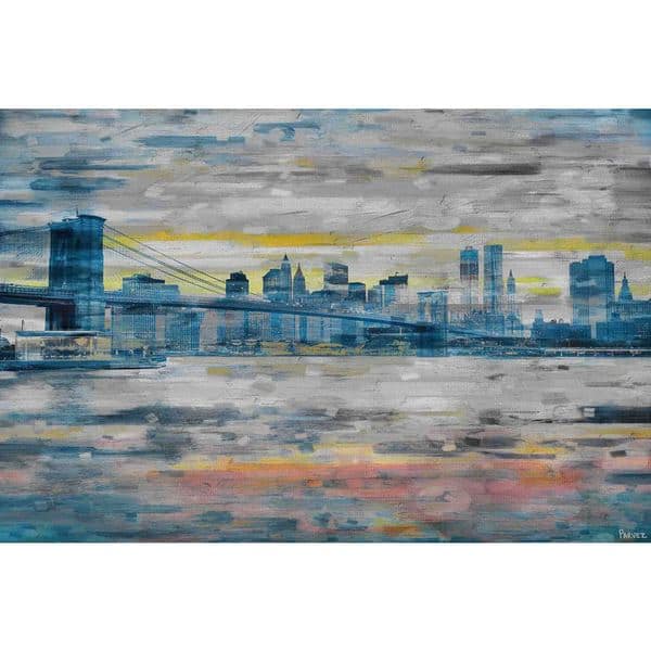 slide 2 of 7, Parvez Taj 'Bridge Skyline' Canvas Art