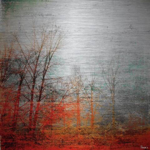 Handmade Parvez Taj - Deep Forest Print on Brushed Aluminum