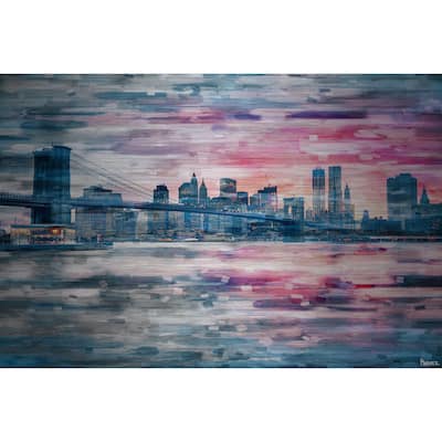 Parvez Taj 'Long Island Evening' Painting Print on Brushed Aluminum