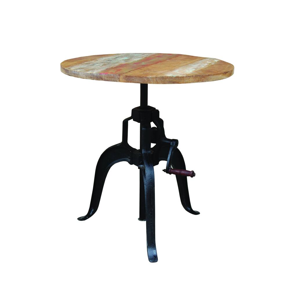 Yosemite Home Decor 31-inch Wood and Iron Adjustable Height Pub Table