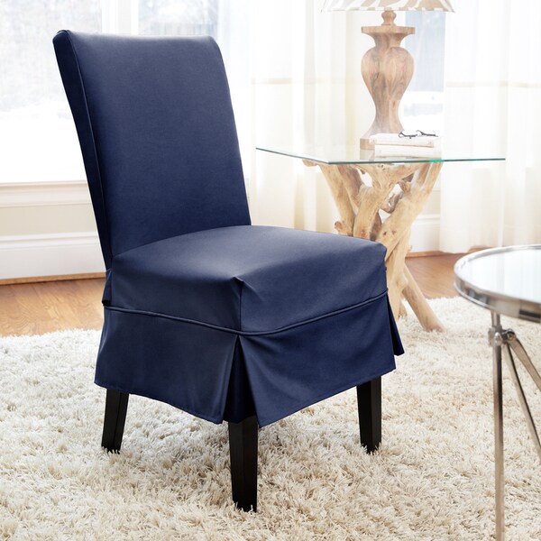 Shop CoverWorks Tara Twill Relaxed Fit MidLength Dining Chair