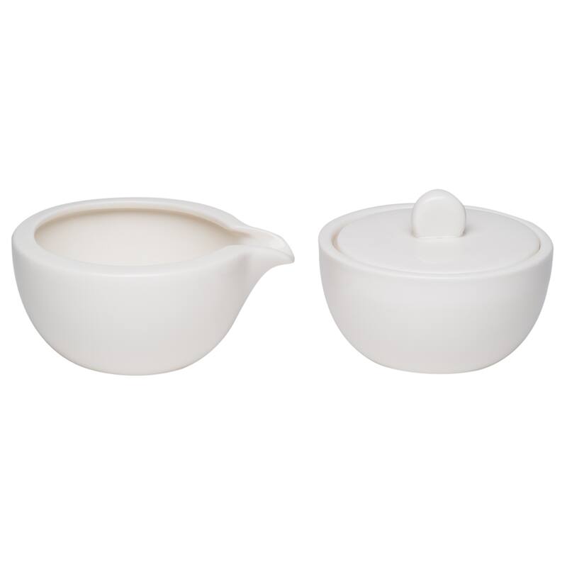 Whisper White Covered Sugar and Creamer Set