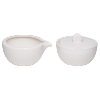 Whisper White Covered Sugar and Creamer Set