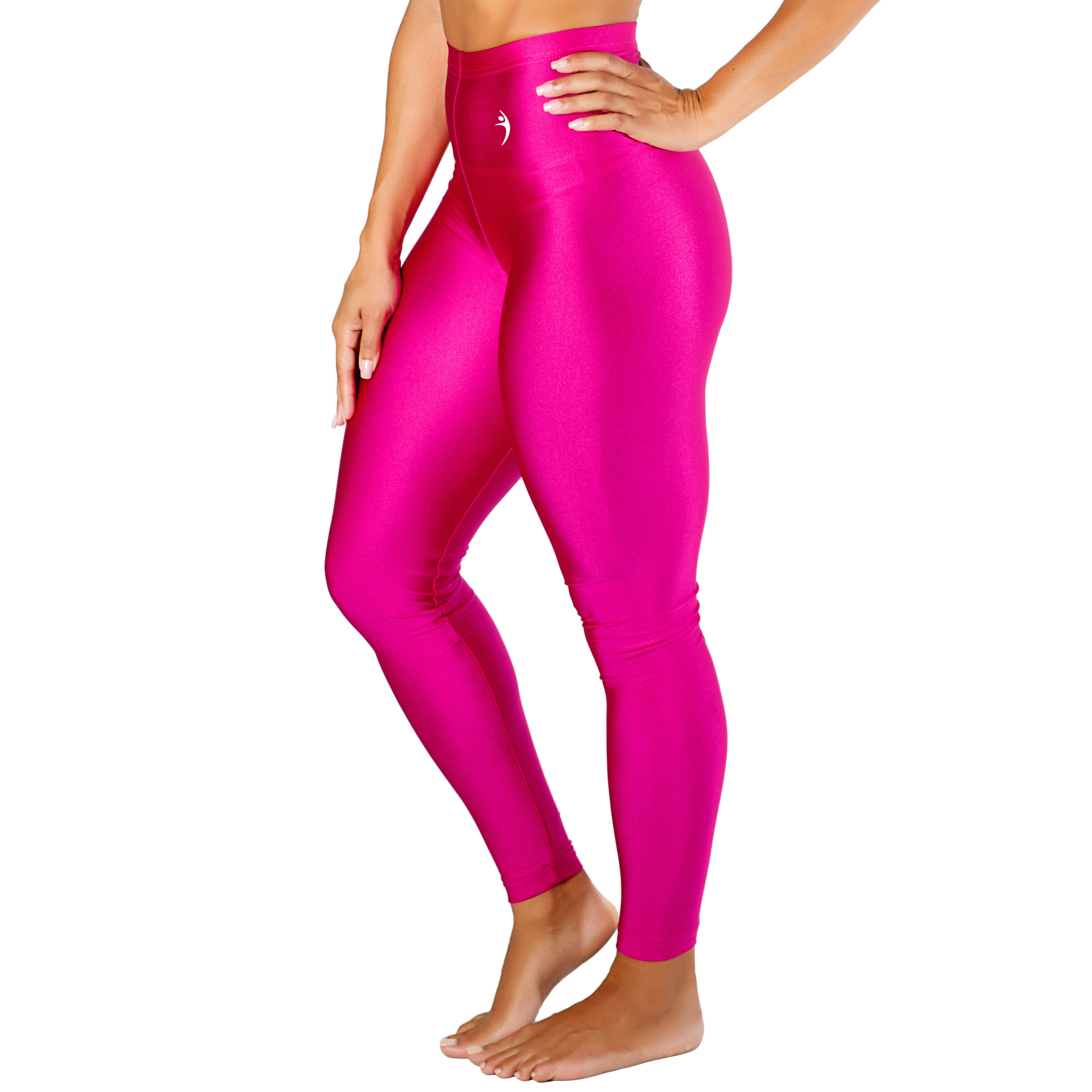 hot pink metallic leggings