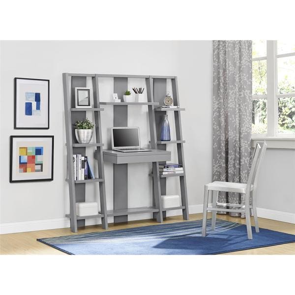 Avenue Greene Grey Ladder Storage Office Wall Unit