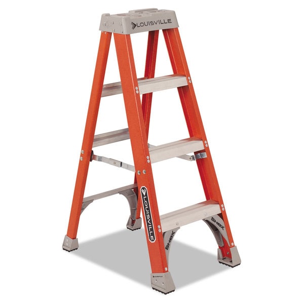 Louisville Fiberglass Orange Heavy Duty Step Ladder   17443510