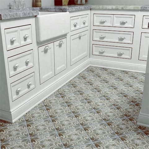 Grey Wall Tiles Online At Our Best Tile Deals Somertile 7 75x7 75 Inch Gavras Cendra Decor Dahlia Ceramic Floor And Wall Tile