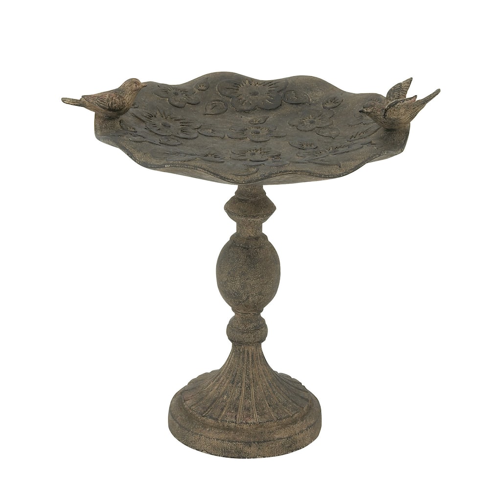 21-inch Brown Metal Birdfeeder