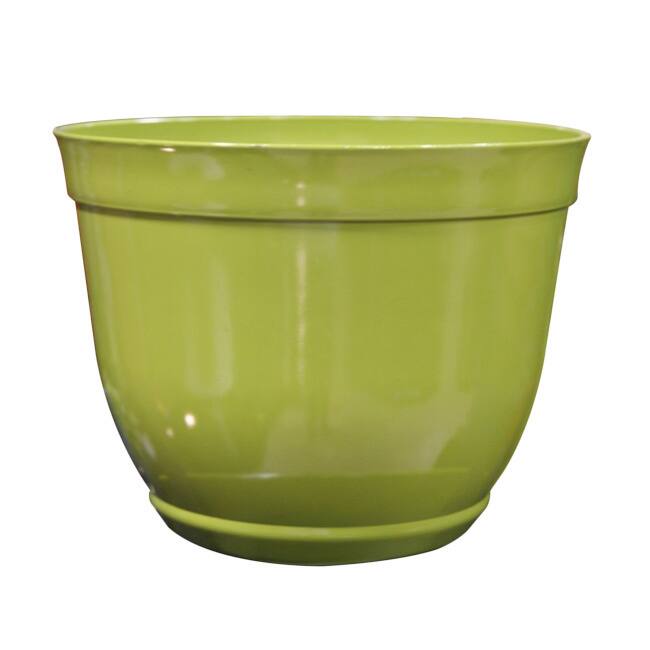 12-inch Green Outdoor Bowl Planter