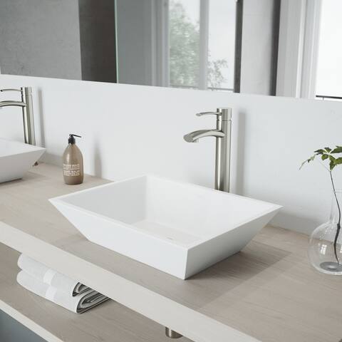 VIGO Milo Single-Handle Single Hole Bathroom Vessel Sink Faucet