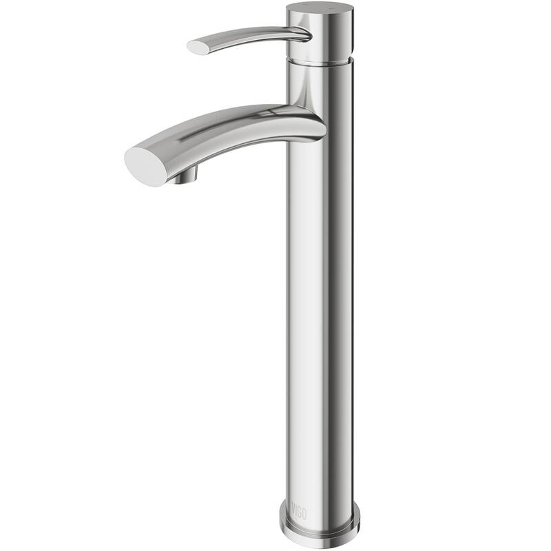 VIGO Milo 13" H Single Handle Single Hole Bathroom Vessel Faucet in Brushed Nickel