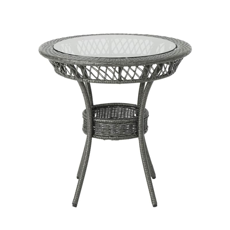 Farley Outdoor Multi-brown 3-piece Wicker Bistro Set by Christopher Knight Home - N/A