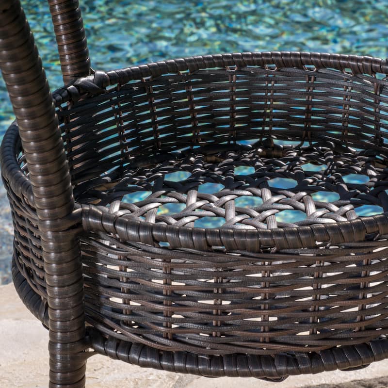 Farley Outdoor Multi-brown 3-piece Wicker Bistro Set by Christopher Knight Home - N/A