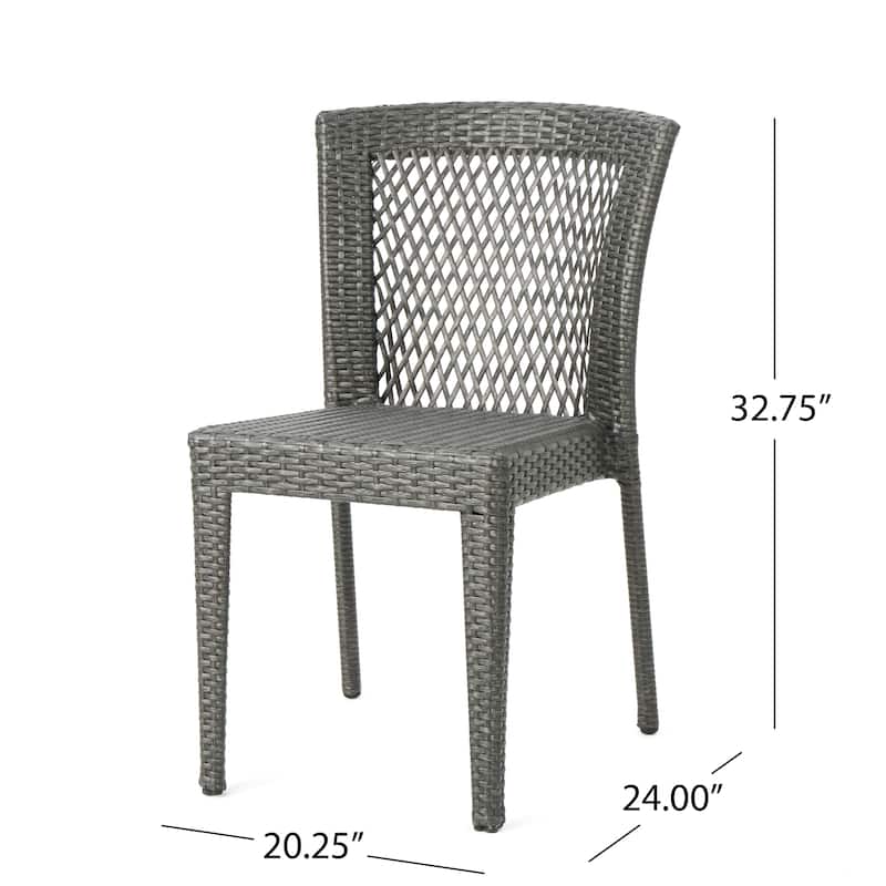 Farley Outdoor Multi-brown 3-piece Wicker Bistro Set by Christopher Knight Home - N/A