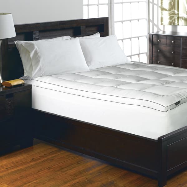 Shop Elle 1200 Thread Count Cotton Rich Solid Mattress Pad White