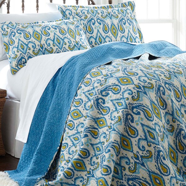 Amraupur Overseas Zanya 100-percent Cotton 3-piece Reversible Quilt Set