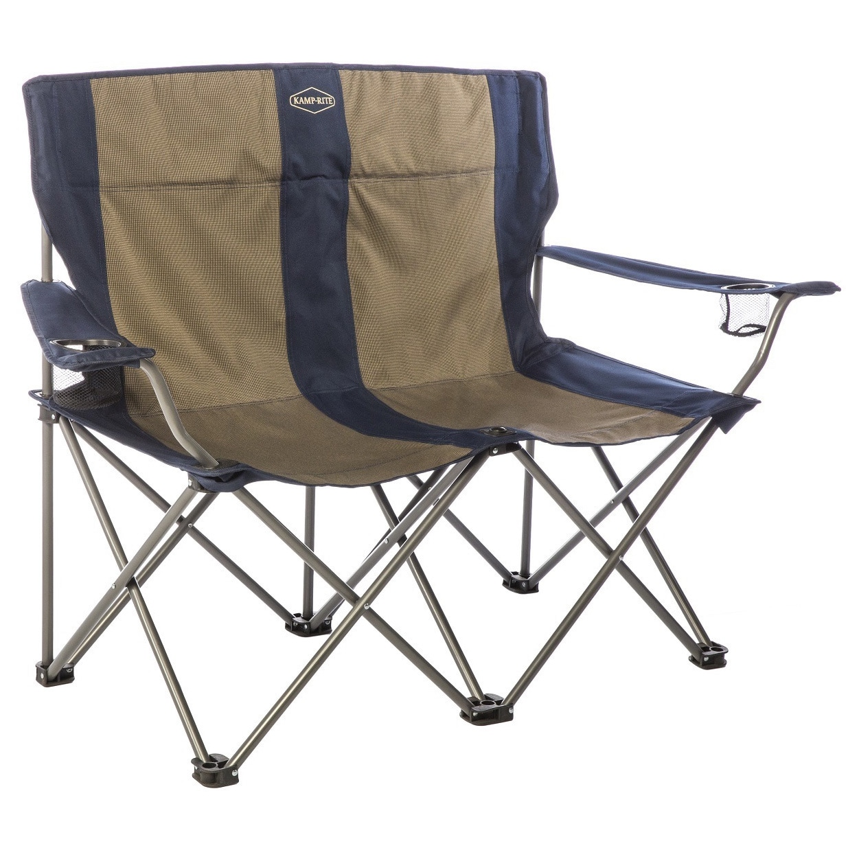 kamprite double folding chair with arm rests