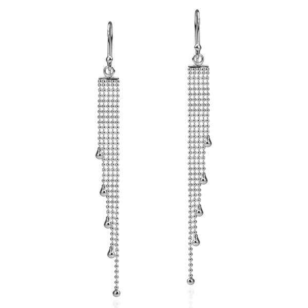 Mondevio Sterling Silver V shape Cut out Chandelier Dangle Earrings