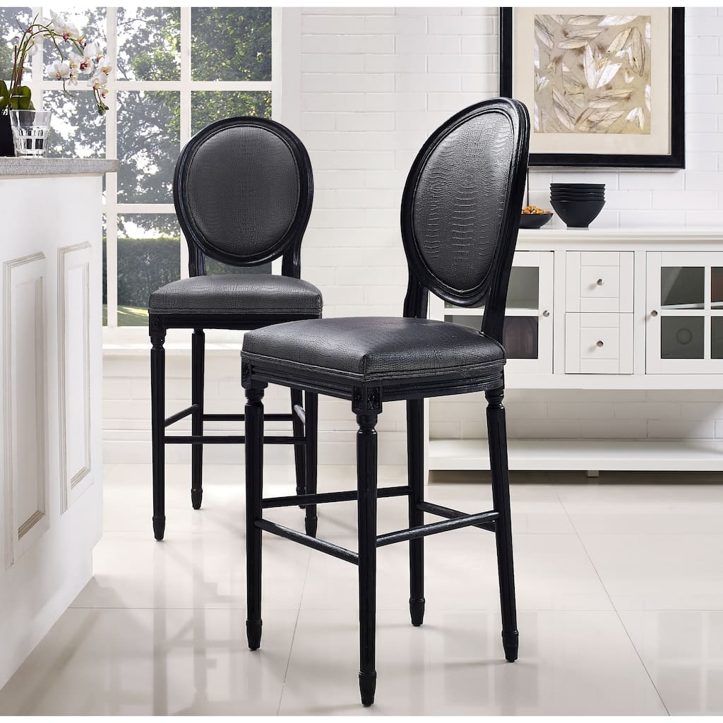 Philip Grey Croc Counter Stool