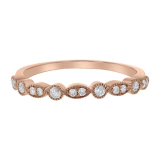 Stackable Women S Wedding Bands Bridal Rings For Less 10k Gold 1 5ct Tdw Diamond Stackable Milgrain Band More Options Available