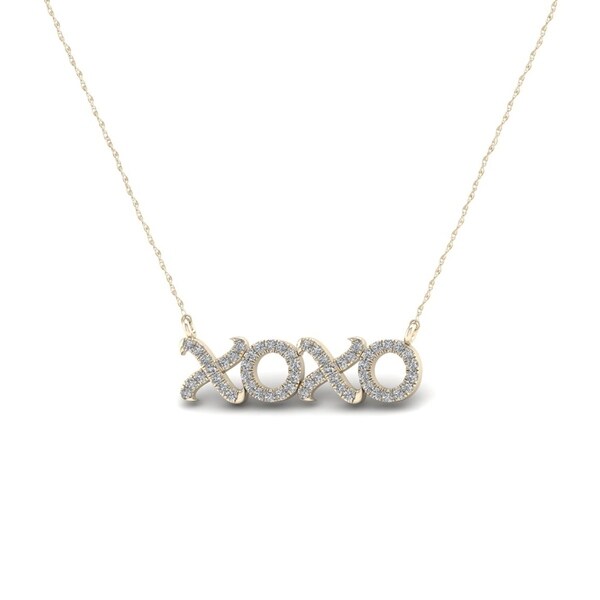 10k gold xoxo necklace