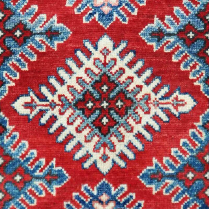 Handmade One-of-a-Kind Vegetable Dye Kazak Wool Rug (Afghanistan) - 2'1 x 3'4
