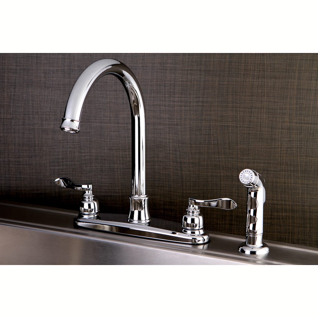 Kingston Brass Designer Chrome Kitchen Faucet with Side Sprayer
