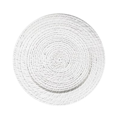 White Rattan Chargers (Set of 4)