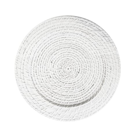 White Rattan Chargers (Set of 4)