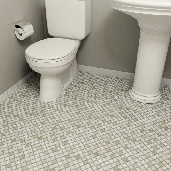 SomerTile 11.75x11.75 inch Academy Light Grey Porcelain Floor and Wall