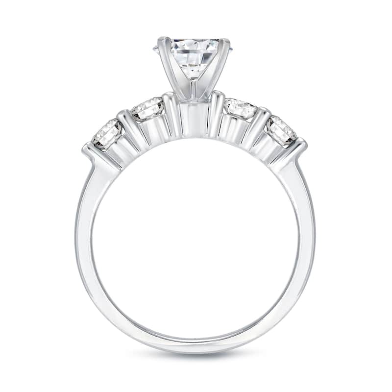 Auriya 14k Gold 3 1/2ctw 5-Stone Diamond Engagement Ring Set Certified