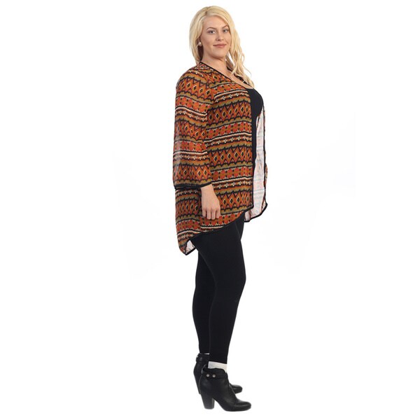 plus size chiffon cardigan