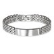 preview thumbnail 1 of 1, La Preciosa Stainless Steel Men's Watch-style Link ID Bar Bracelet