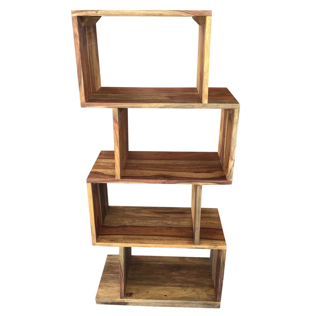 Idris Solid Wood Dark Sheesham Shelving Unit