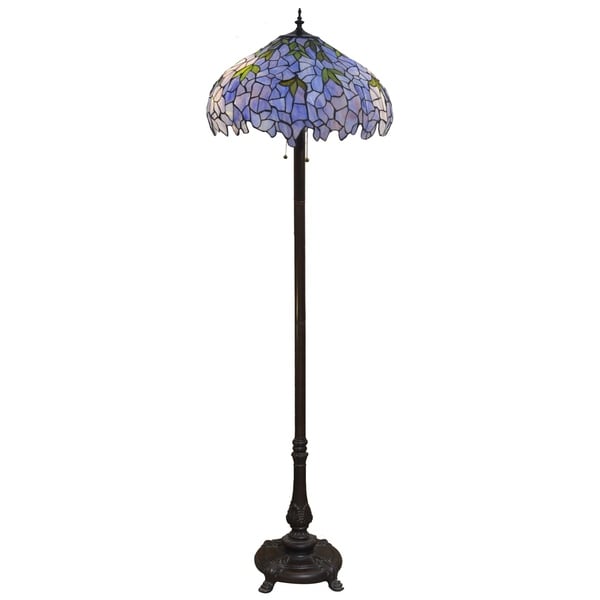 Indigo 2-Light Tiffany-style 19-inch Floor Lamp