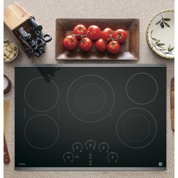 GE Profile Series 30-inch Built-in Touch Control Electric Cooktop ...