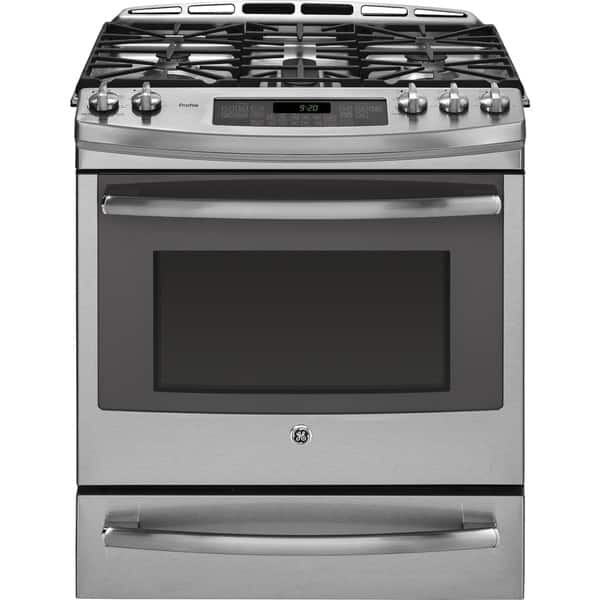 Shop Ge Profile Series 30 Inch Dual Fuel Slide In Range With