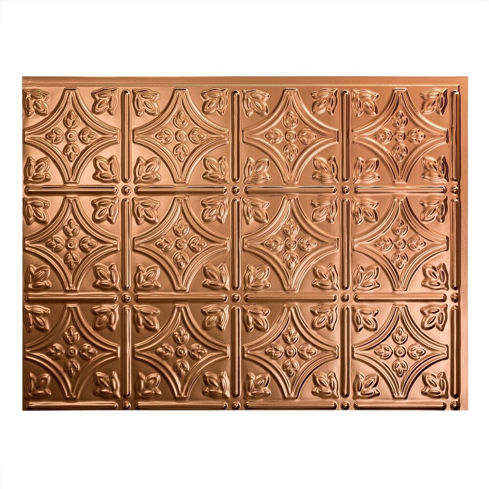 Shop Fasade Traditional Style 1 Polished Copper Backsplash 18