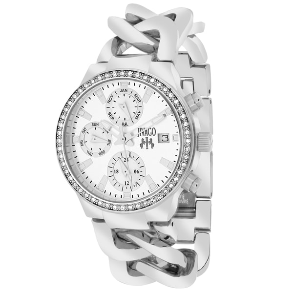 Jivago Women's JV1246 Lev Mini Round Silvertone Stainless Steel Bracelet Watch