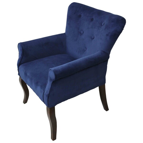 Shop Jenny Navy Blue Velvet Arm Chair Free Shipping Today Overstock