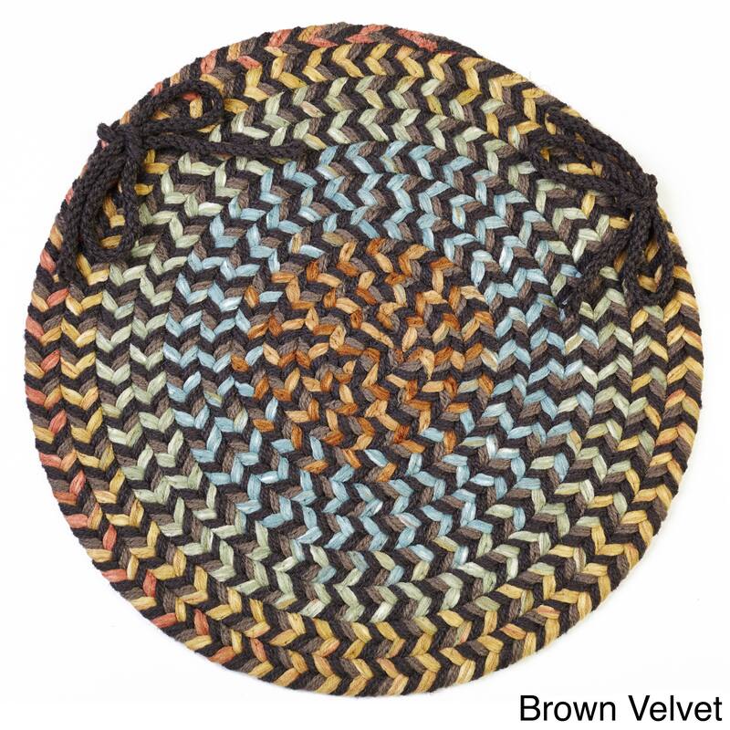 Cozy Cove Reversible Braided Chair Pads by Rhody Rug (Set of 4)