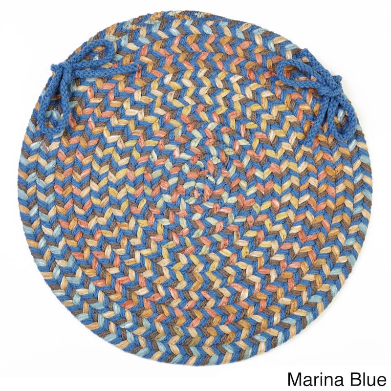 Cozy Cove Reversible Braided Chair Pads by Rhody Rug (Set of 4)
