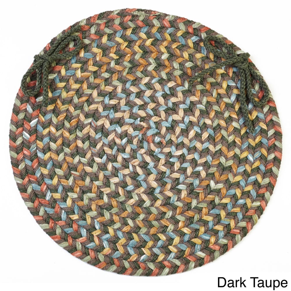 Cozy Cove Reversible Braided Chair Pads by Rhody Rug (Set of 4)