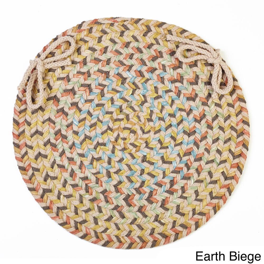 Cozy Cove Reversible Braided Chair Pads by Rhody Rug (Set of 4)