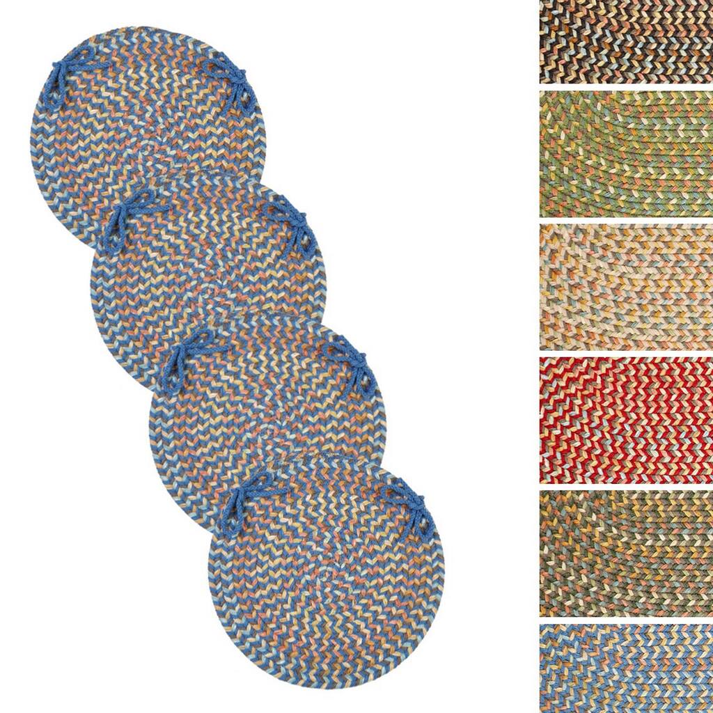 Cozy Cove Reversible Braided Chair Pads by Rhody Rug (Set of 4)