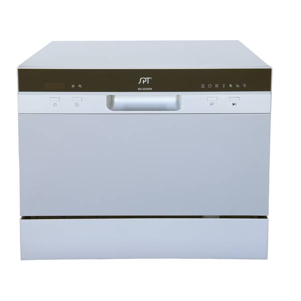 Shop Spt 6 Place Setting Silver Countertop Dishwasher With Delay